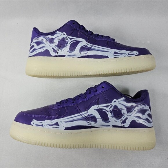 Nike AF 1 Low 'Purple Skeleton Halloween' - Picture 1 of 6